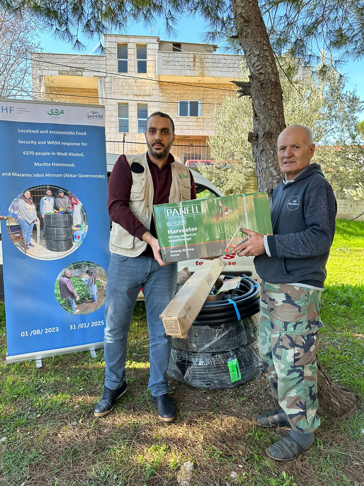 Agricultural tools and equipment distribution to farmers in partnership with weworld and lhf funding akkar december 2023